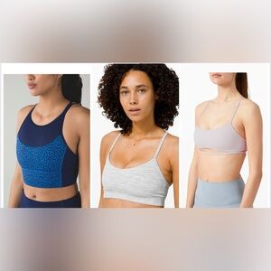 Lululemon Lot of 3 Sz 6 Yoga Sports Bras Original $150